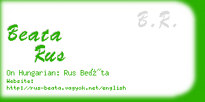 beata rus business card